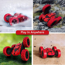 将图片加载到图库查看器，RovyFota Upgrade 2 in 1 Remote Control Car, Crawler &amp; 4WD, 2.4GHz RC Car, High-Speed RC Drift Car with Cool Headlights, 2-Sided 360° Rotating, Kids Toy Race Cars for Boys Girls Birthday
