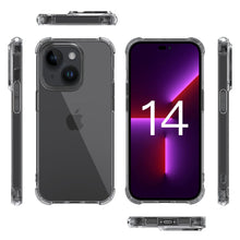 将图片加载到图库查看器，RovyFota iPhone 14 Plus Case 6.1-Inch, Air Soft Shockproof Thin Cover Phone Bumper Cover, Anti-Scratch Translucent Black Back (Translucent Black)
