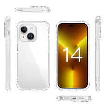 将图片加载到图库查看器，RovyFota iPhone 14 Case 6.1-Inch, Air Soft Shockproof Thin Cover Phone Bumper Cover, Anti-Scratch Clear Back (Clear)
