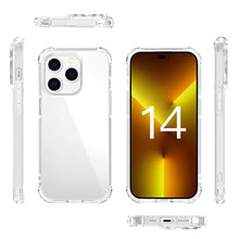 将图片加载到图库查看器，RovyFota iPhone 14 Pro Case 6.1-Inch, Air Soft Shockproof Thin Cover Phone Bumper Cover, Anti-Scratch Clear Back (Clear)
